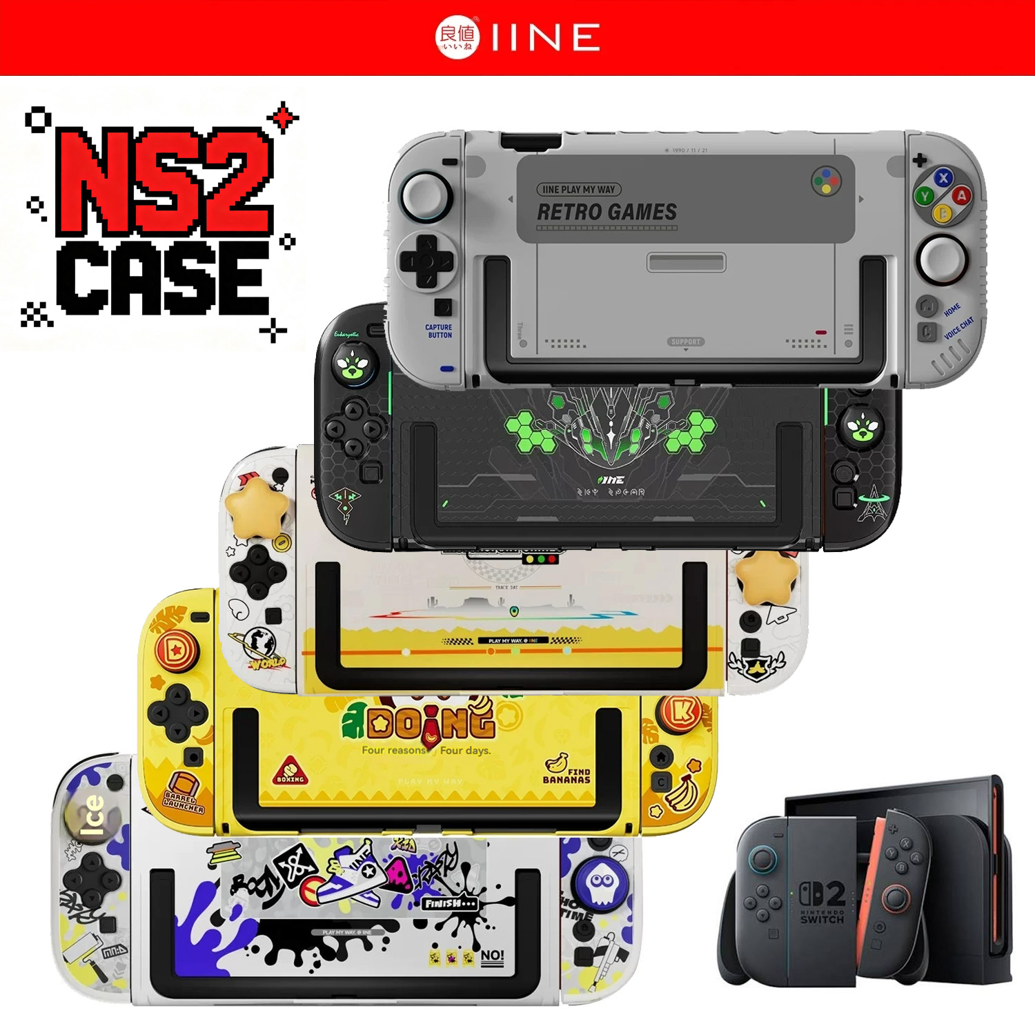 Retro Gaming Consoles - IINE Retro Case Switch 2 Ochronne
