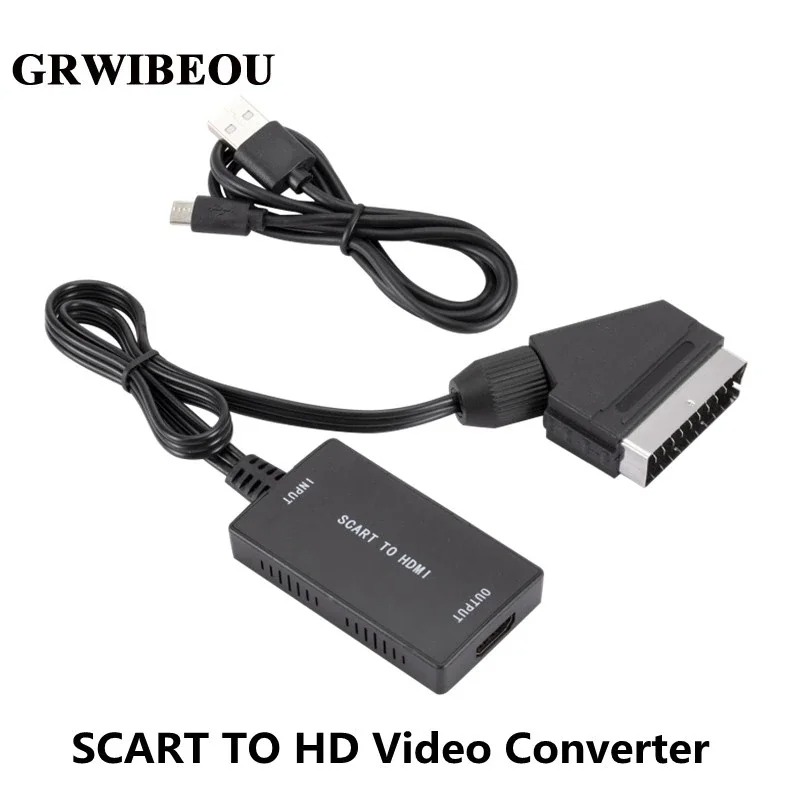Scart To Hdmi - Konwerter SCART na HDMI z kablem,
