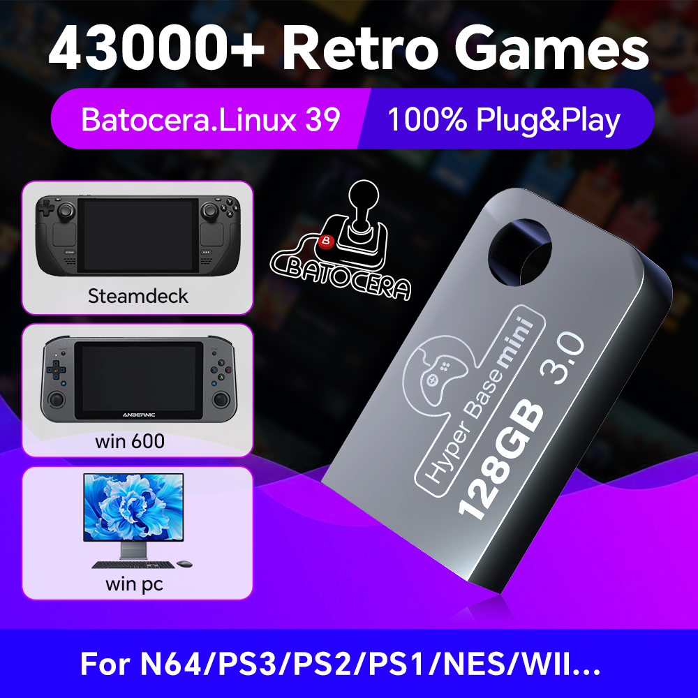 Retro Gaming Usb Stick - Batocera 128G pamięć flash USB dla