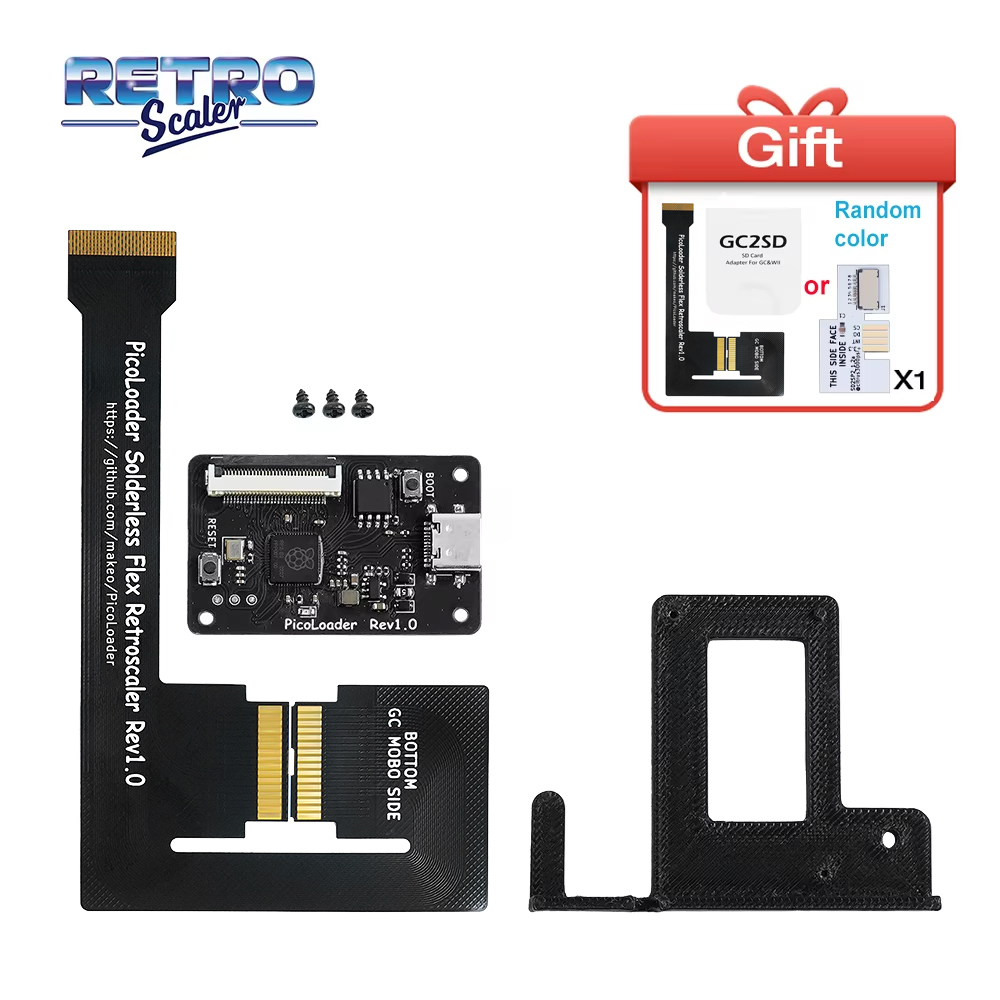 Retro Gaming Usb Stick - RetroScaler Black PicoLoader Flex Cable Bez