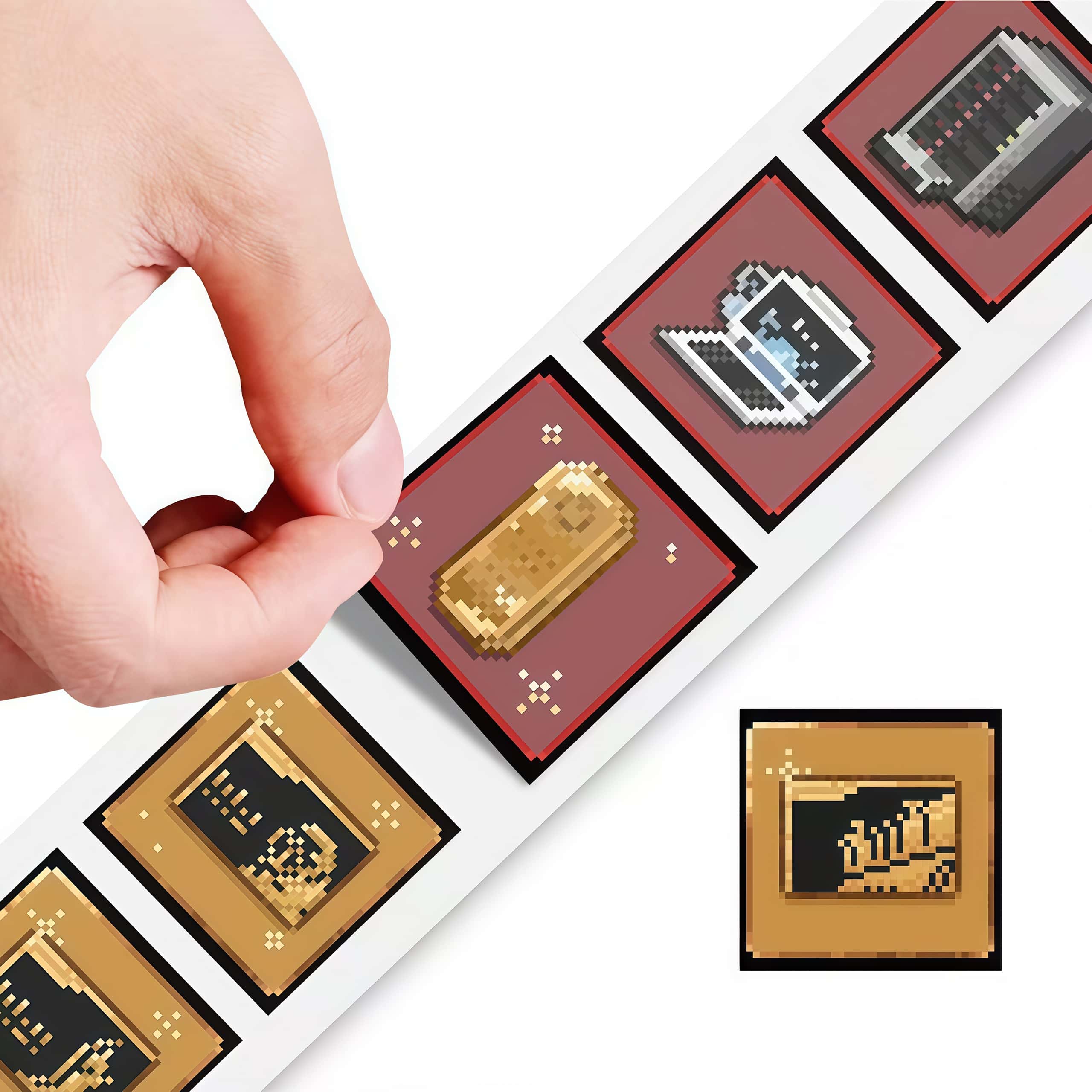500 szt. Naklejek Pixel Delta  – Retro Gaming Laptop recenzja i cena