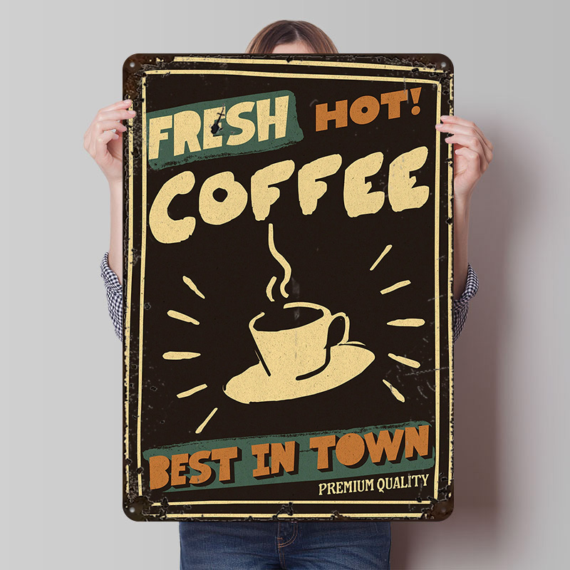Plakat w stylu vintage z kawia – Retro Gaming Shops recenzja i cena